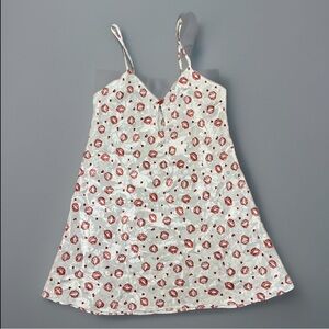 Valentines Day Lips Hearts Negligee Lingerie Silky Satin Women’s Med Sexy VTG